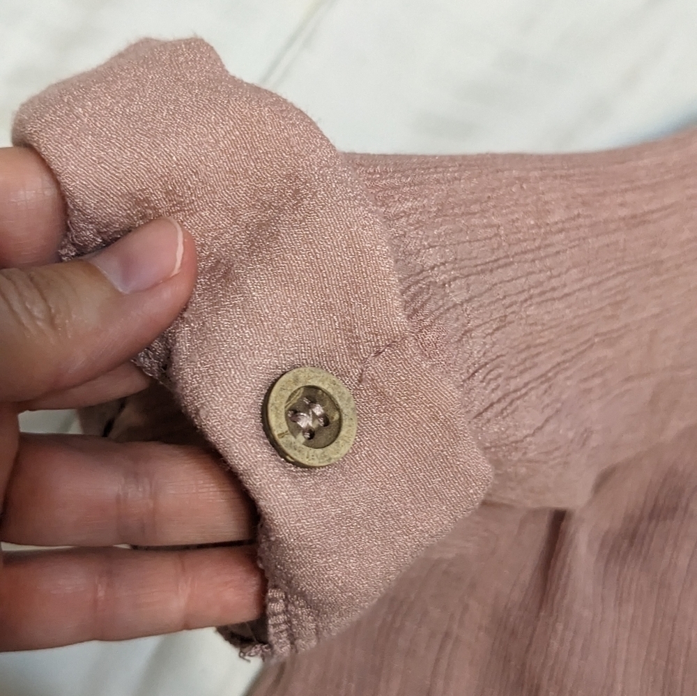 Apricot collared 2 layer dusty pink top size 14. - Picture 4 of 10